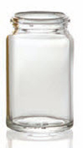 17 ml tabletpot, helder, type 3 geblazen glas